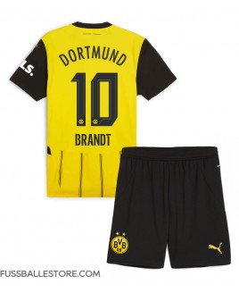 Günstige Borussia Dortmund Julian Brandt #10 Heimtrikotsatz Kinder 2024-25 Kurzarm (+ Kurze Hosen)